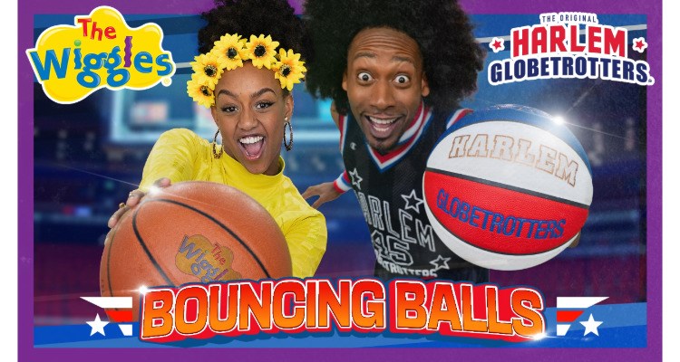 The Wiggles team up with the world-famous Harlem Globetrotters for a remix version of Bouncing Balls